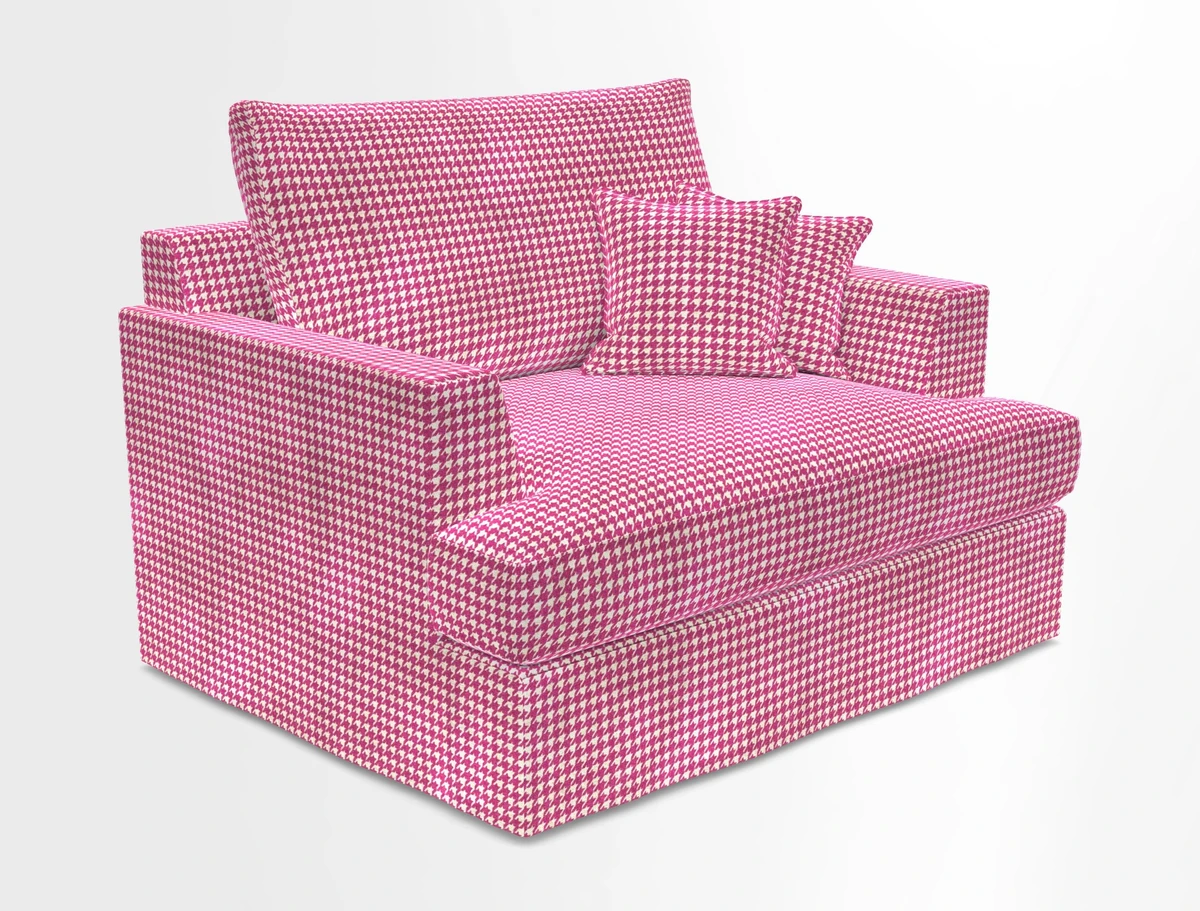 Slingsby Snuggler Fitted Cover Sofa in Two Tone Plain Biscuit.  Loose cover version available