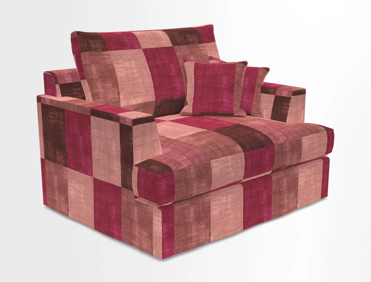 Slingsby Snuggler Fitted Cover Sofa in Two Tone Plain Biscuit.  Loose cover version available