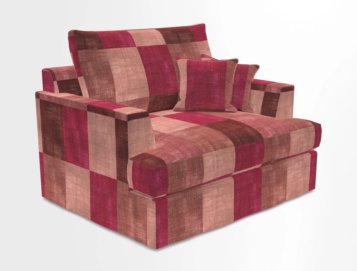 Slingsby Snuggler Fitted Cover Sofa in Two Tone Plain Biscuit.  Loose cover version available