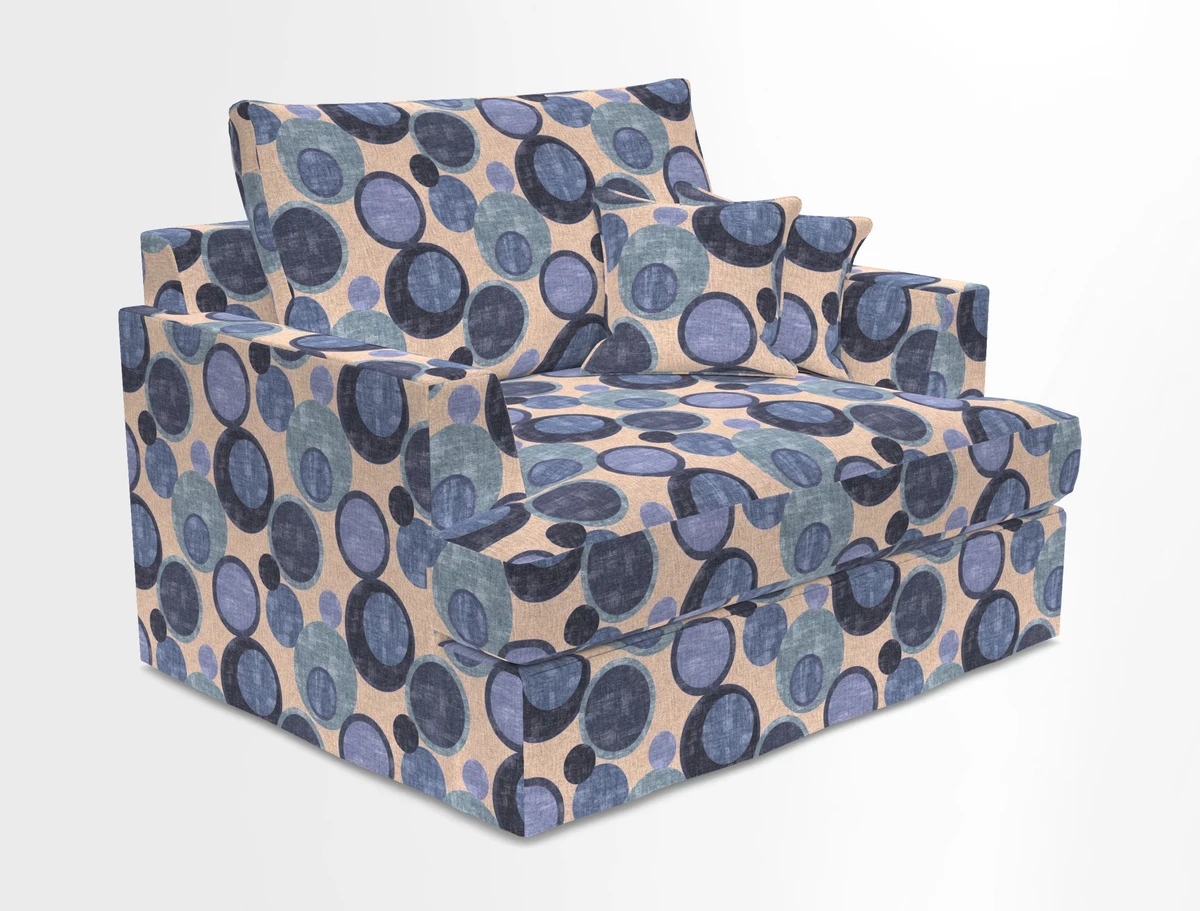 Slingsby Snuggler Fitted Cover Sofa in Two Tone Plain Biscuit.  Loose cover version available