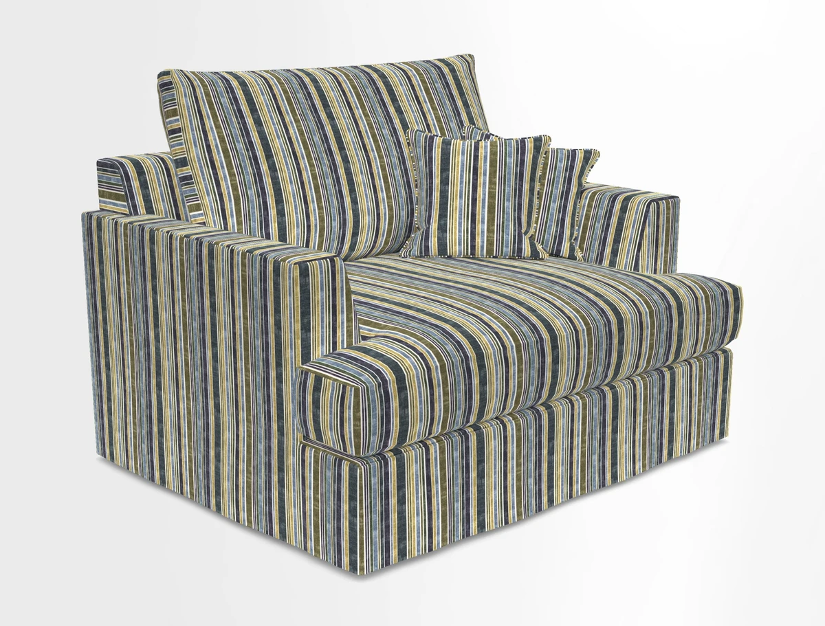 Slingsby Snuggler Fitted Cover Sofa in Two Tone Plain Biscuit.  Loose cover version available