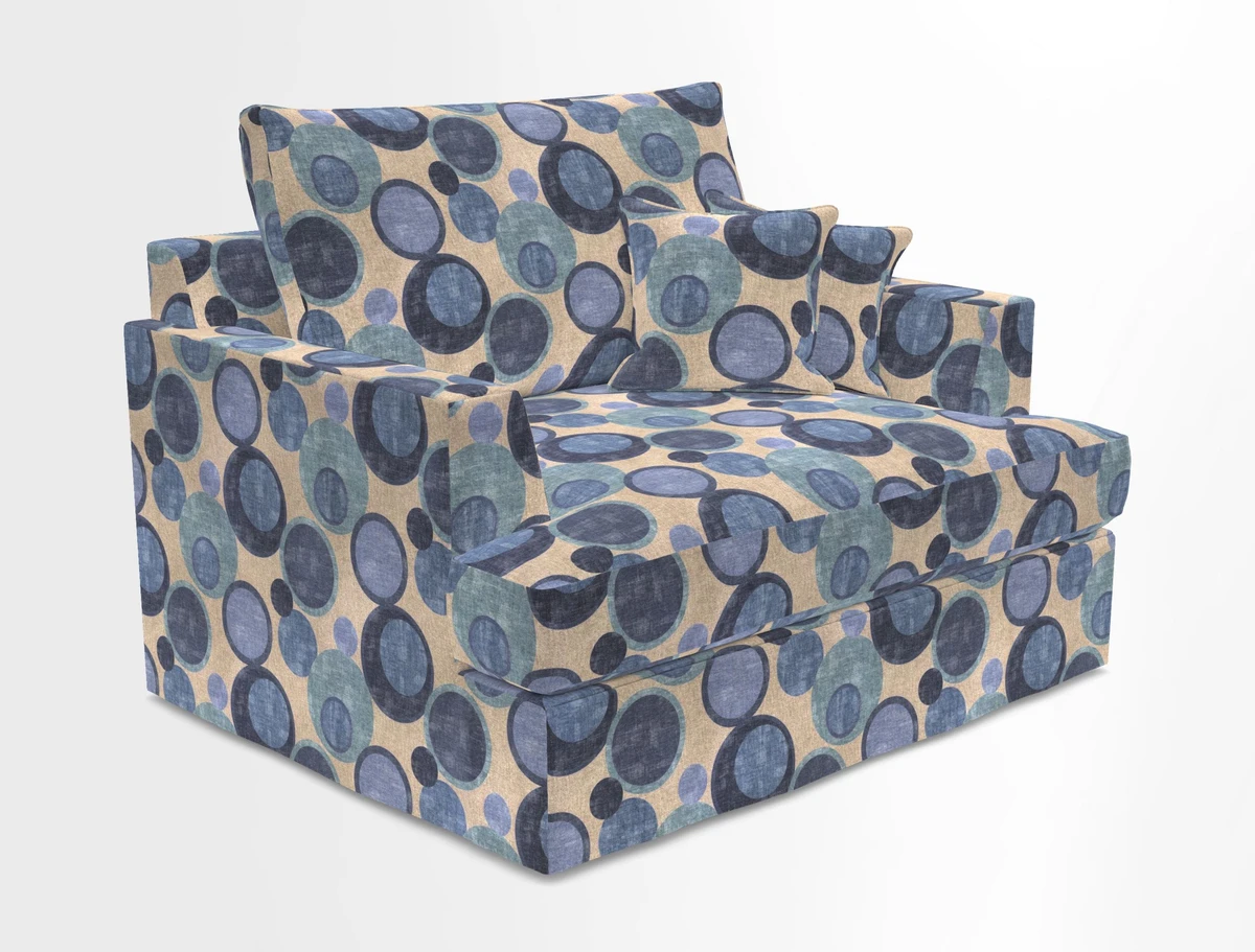 Slingsby Snuggler Fitted Cover Sofa in Two Tone Plain Biscuit.  Loose cover version available