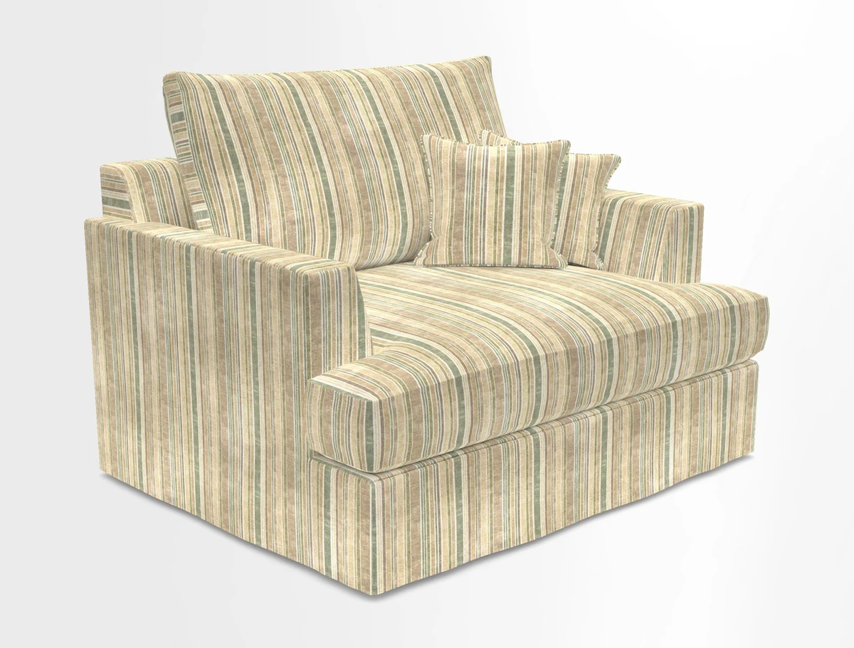 Slingsby Snuggler Fitted Cover Sofa in Two Tone Plain Biscuit.  Loose cover version available