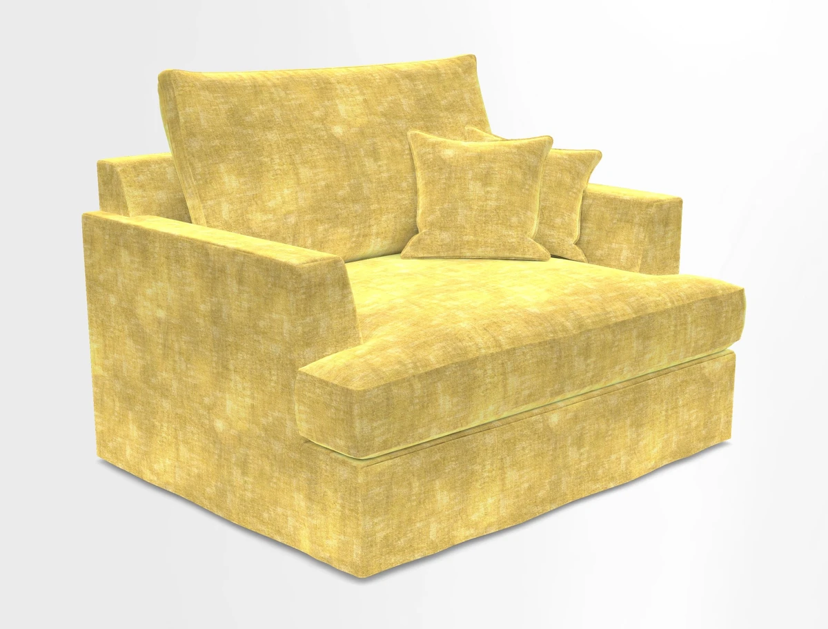 Slingsby Snuggler Fitted Cover Sofa in Two Tone Plain Biscuit.  Loose cover version available