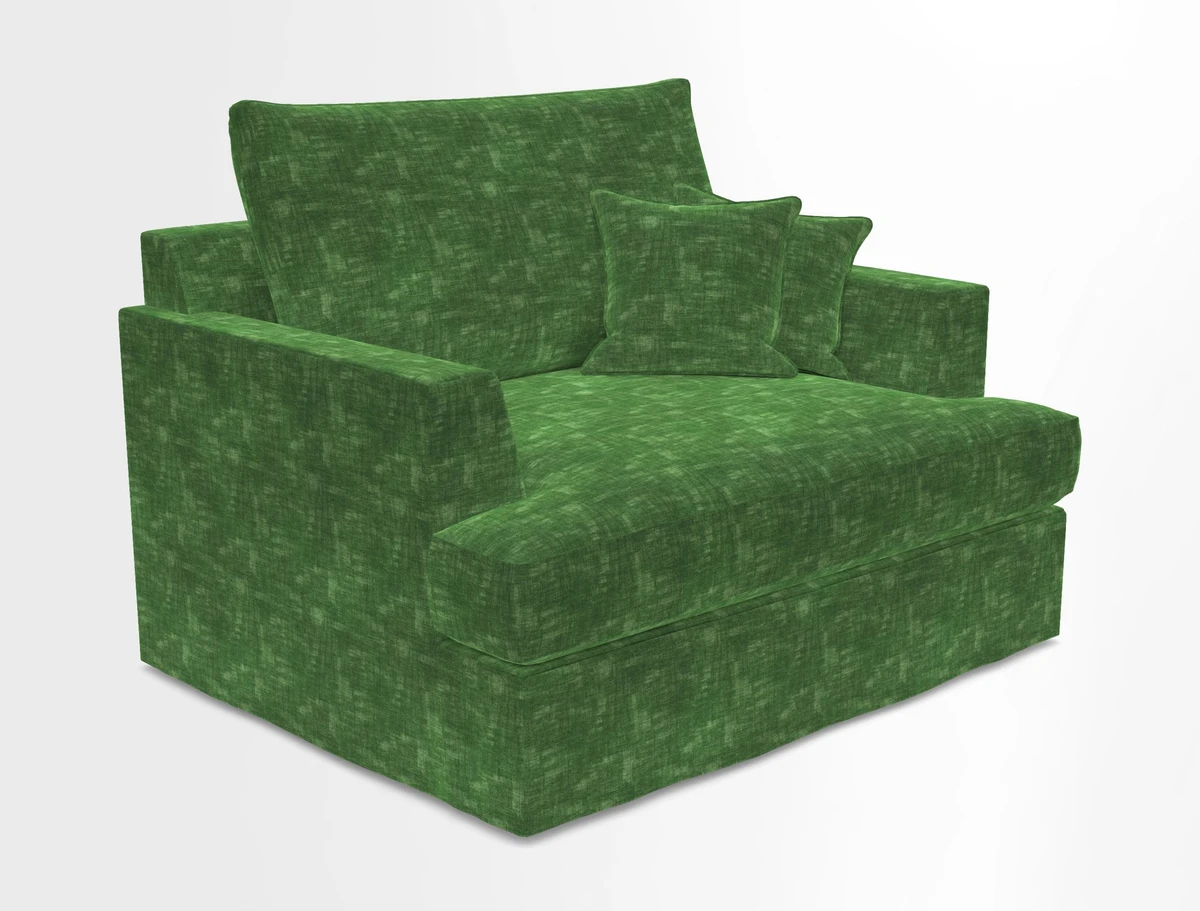Slingsby Snuggler Fitted Cover Sofa in Two Tone Plain Biscuit.  Loose cover version available