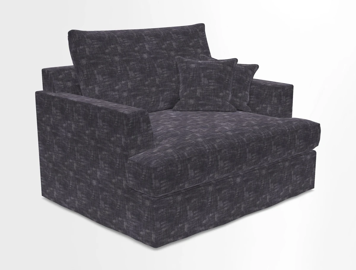 Slingsby Snuggler Fitted Cover Sofa in Two Tone Plain Biscuit.  Loose cover version available