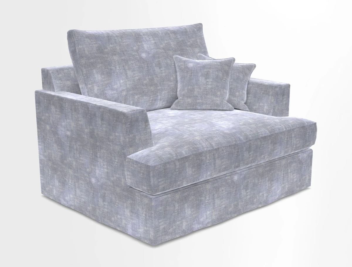 Slingsby Snuggler Fitted Cover Sofa in Two Tone Plain Biscuit.  Loose cover version available