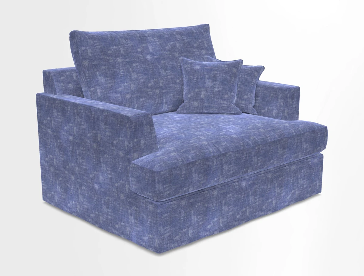 Slingsby Snuggler Fitted Cover Sofa in Two Tone Plain Biscuit.  Loose cover version available