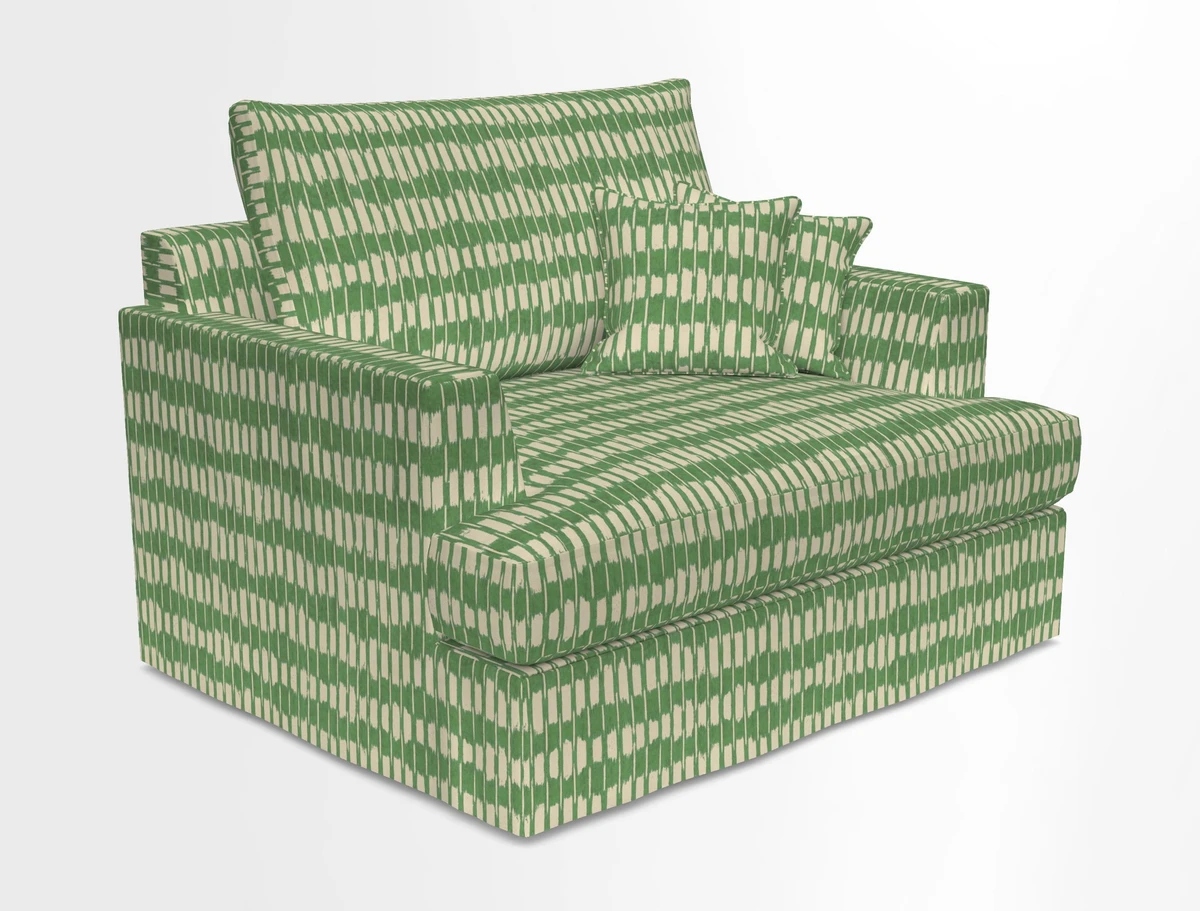 Slingsby Snuggler Fitted Cover Sofa in Two Tone Plain Biscuit.  Loose cover version available