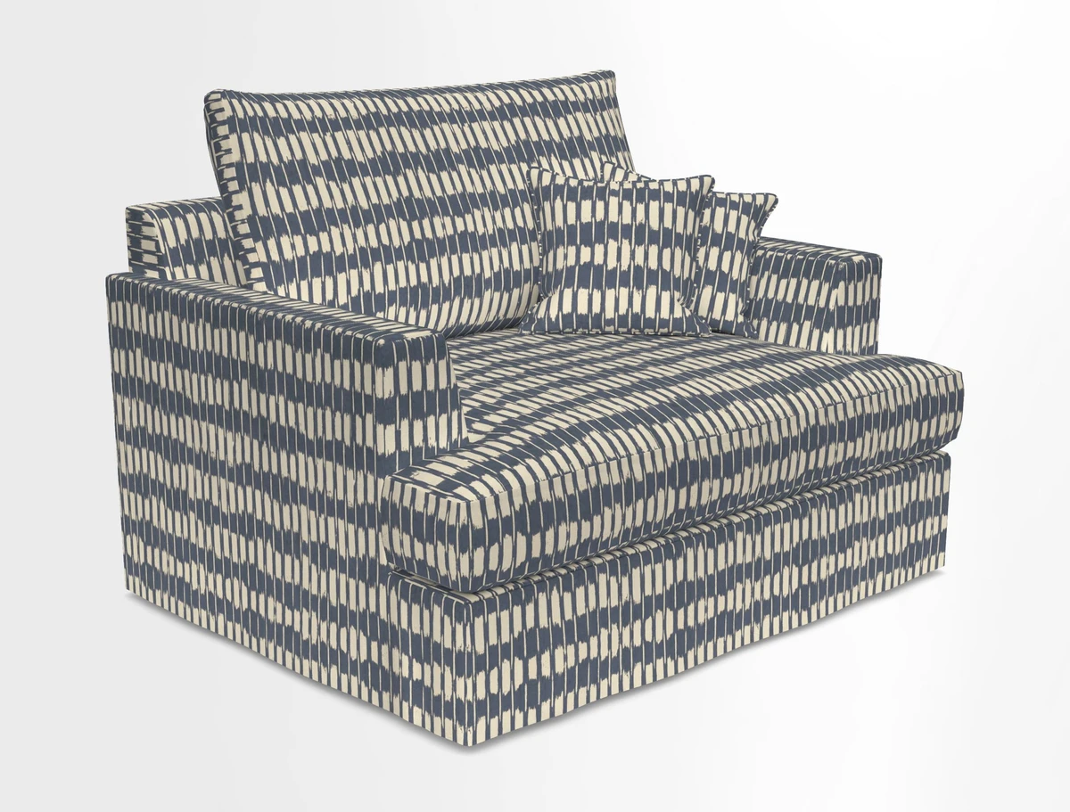 Slingsby Snuggler Fitted Cover Sofa in Two Tone Plain Biscuit.  Loose cover version available