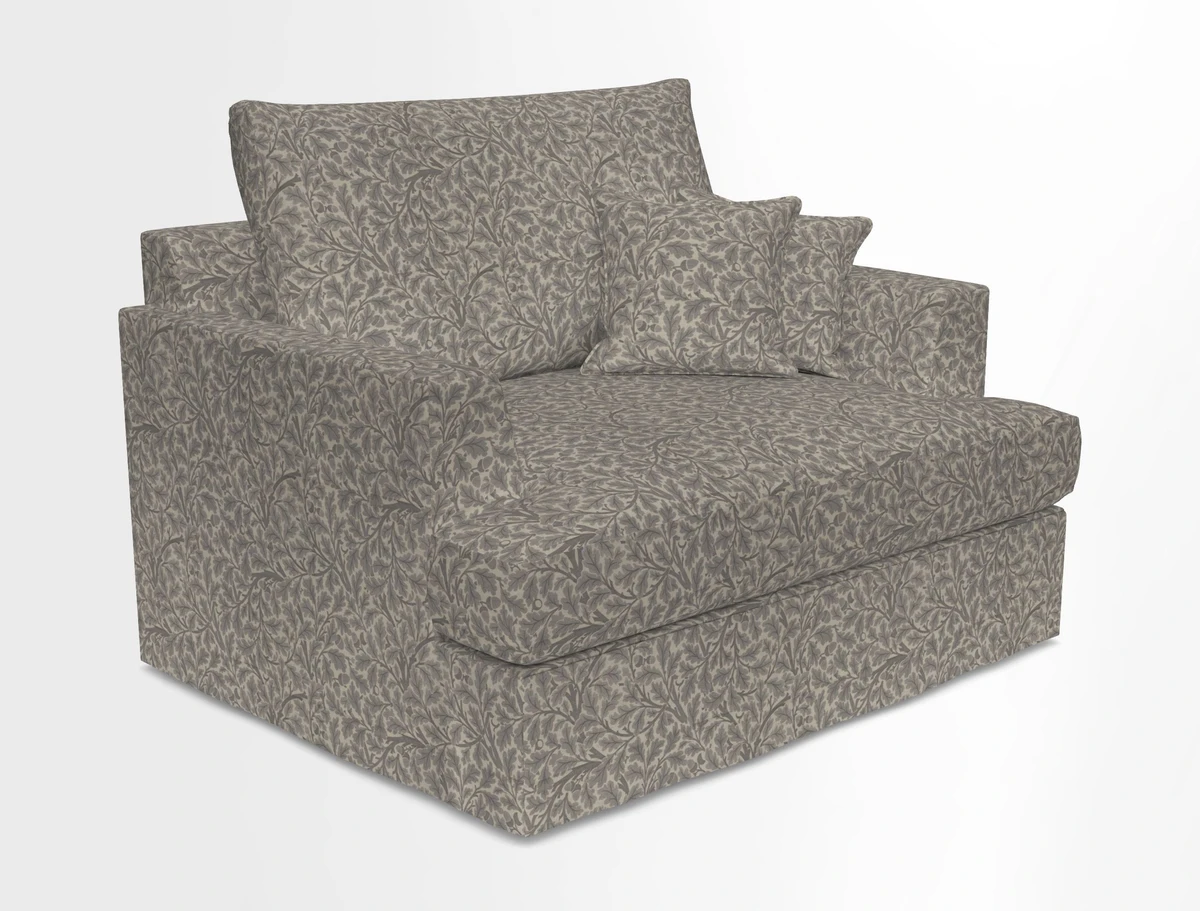 Slingsby Snuggler Fitted Cover Sofa in Two Tone Plain Biscuit.  Loose cover version available