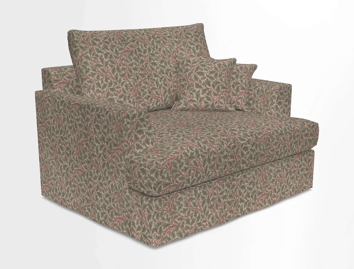 Slingsby Snuggler Fitted Cover Sofa in Two Tone Plain Biscuit.  Loose cover version available