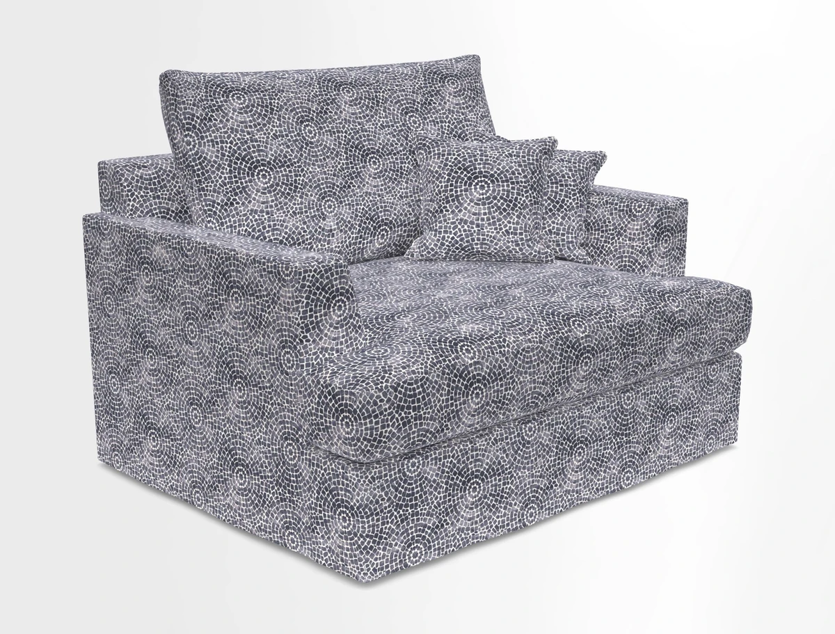Slingsby Snuggler Fitted Cover Sofa in Two Tone Plain Biscuit.  Loose cover version available