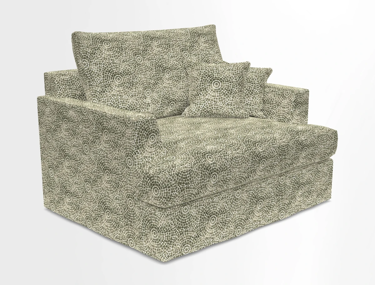 Slingsby Snuggler Fitted Cover Sofa in Two Tone Plain Biscuit.  Loose cover version available