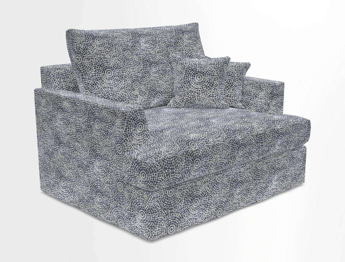 Slingsby Snuggler Fitted Cover Sofa in Two Tone Plain Biscuit.  Loose cover version available