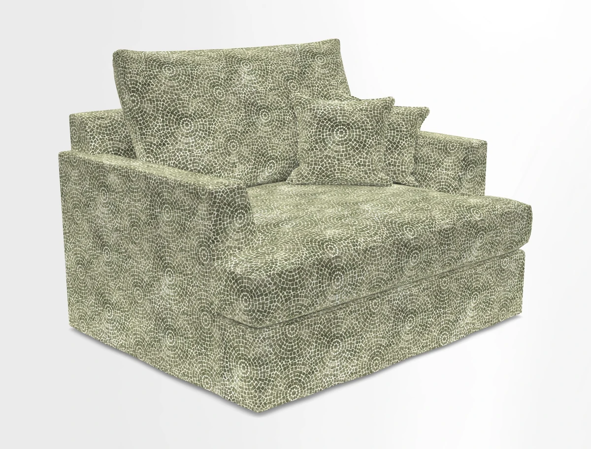 Slingsby Snuggler Fitted Cover Sofa in Two Tone Plain Biscuit.  Loose cover version available