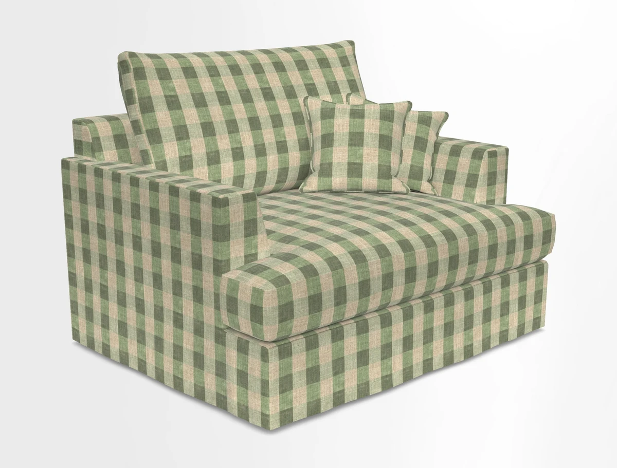 Slingsby Snuggler Fitted Cover Sofa in Two Tone Plain Biscuit.  Loose cover version available