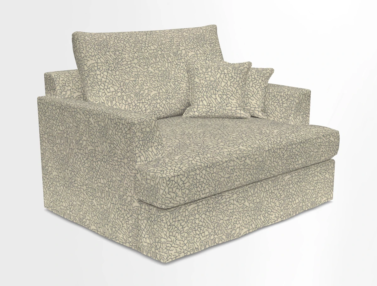 Slingsby Snuggler Fitted Cover Sofa in Two Tone Plain Biscuit.  Loose cover version available