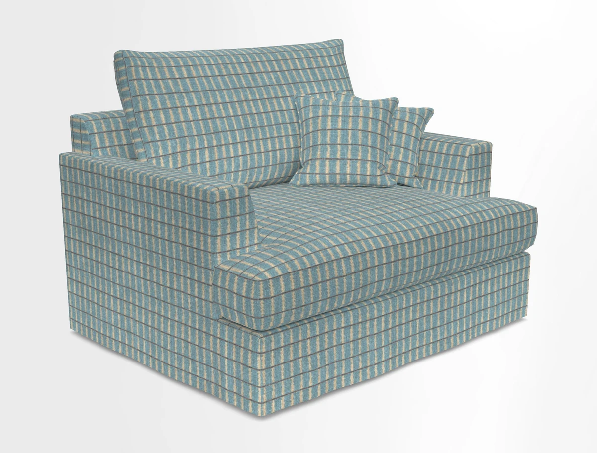 Slingsby Snuggler Fitted Cover Sofa in Two Tone Plain Biscuit.  Loose cover version available