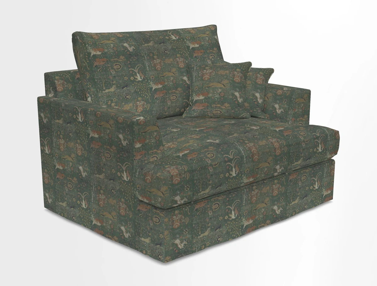 Slingsby Snuggler Fitted Cover Sofa in Two Tone Plain Biscuit.  Loose cover version available
