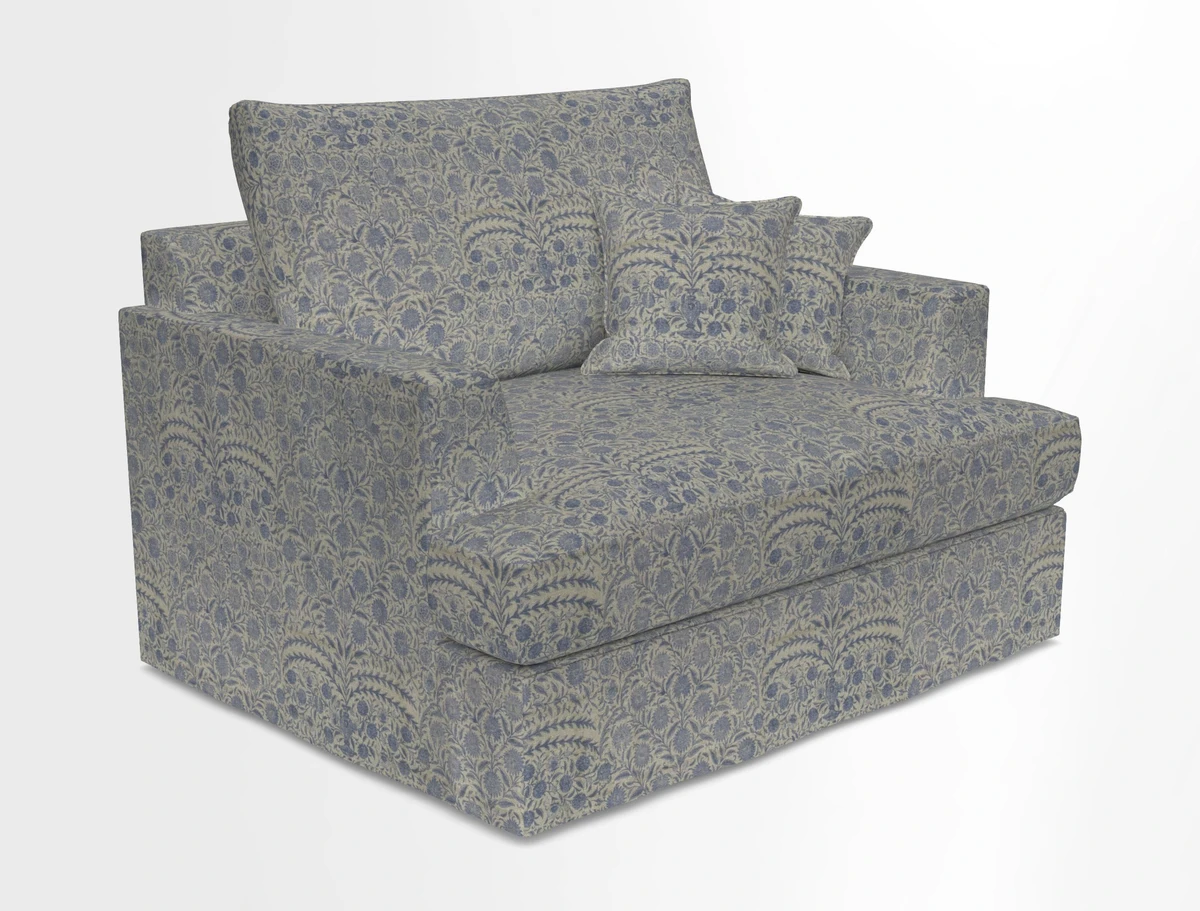 Slingsby Snuggler Fitted Cover Sofa in Two Tone Plain Biscuit.  Loose cover version available