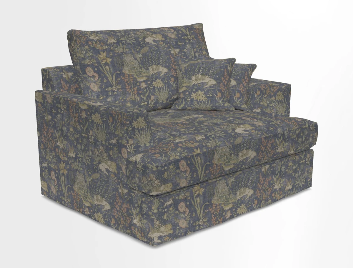 Slingsby Snuggler Fitted Cover Sofa in Two Tone Plain Biscuit.  Loose cover version available