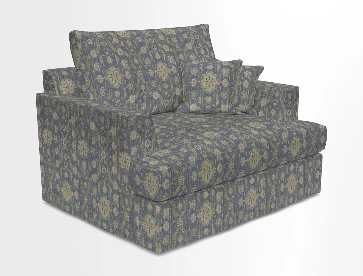 Slingsby Snuggler Fitted Cover Sofa in Two Tone Plain Biscuit.  Loose cover version available