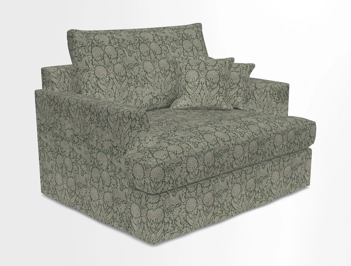 Slingsby Snuggler Fitted Cover Sofa in Two Tone Plain Biscuit.  Loose cover version available