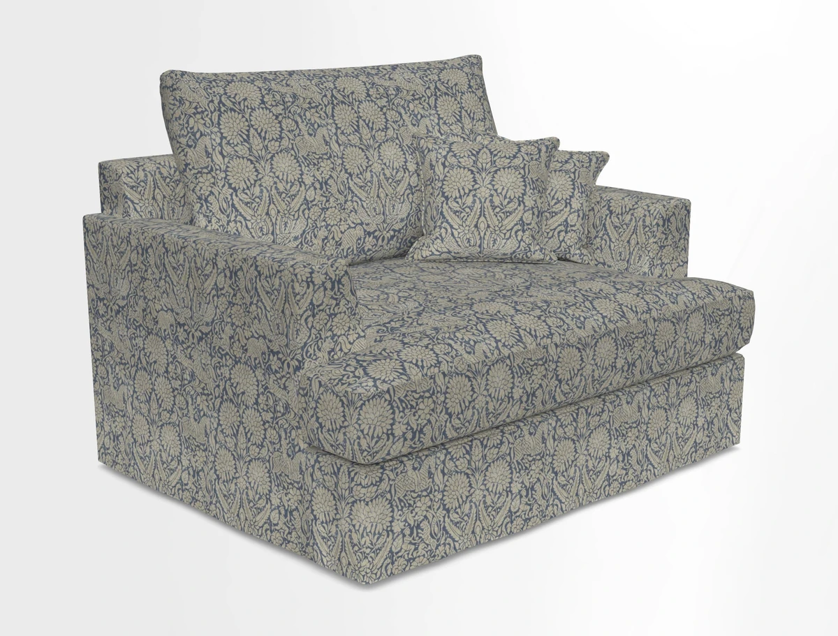 Slingsby Snuggler Fitted Cover Sofa in Two Tone Plain Biscuit.  Loose cover version available