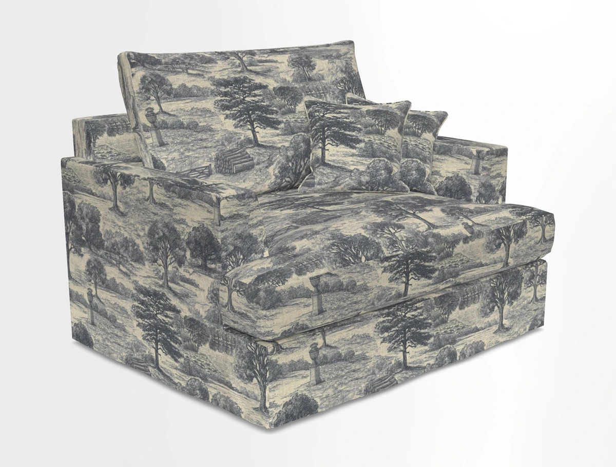 Slingsby Snuggler Fitted Cover Sofa in Two Tone Plain Biscuit.  Loose cover version available