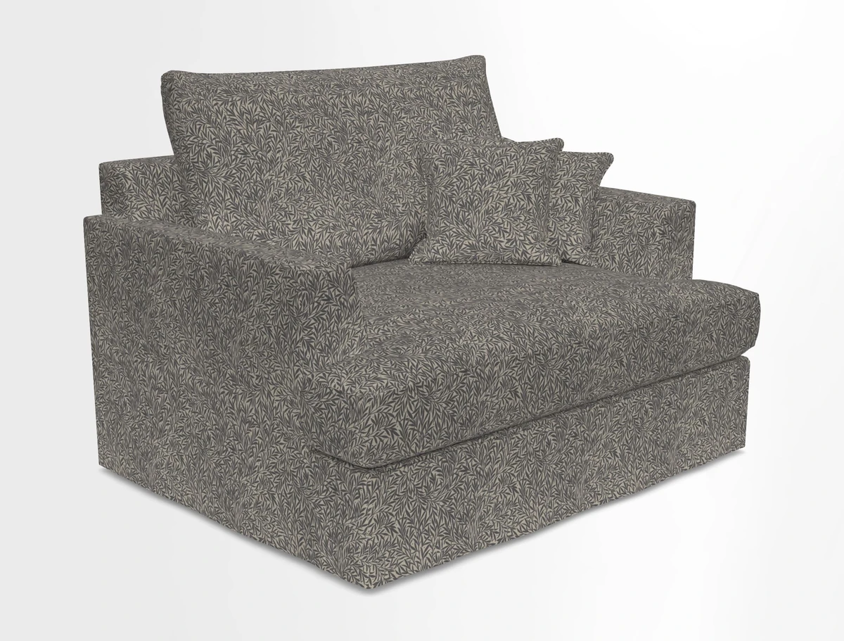 Slingsby Snuggler Fitted Cover Sofa in Two Tone Plain Biscuit.  Loose cover version available