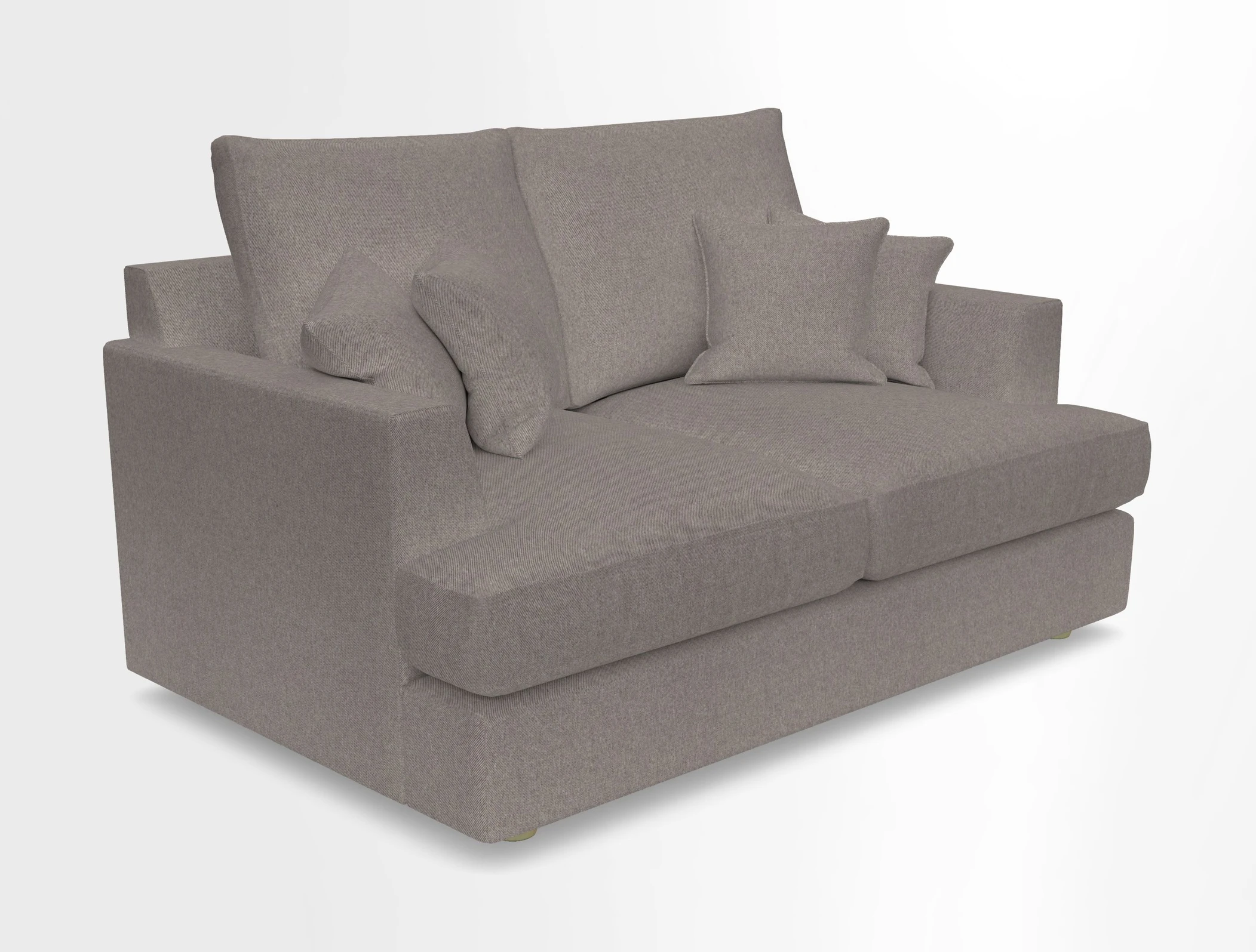 Slingsby 2 Seater Fitted Cover Sofa in Two Tone Plain Biscuit.  Loose cover version available