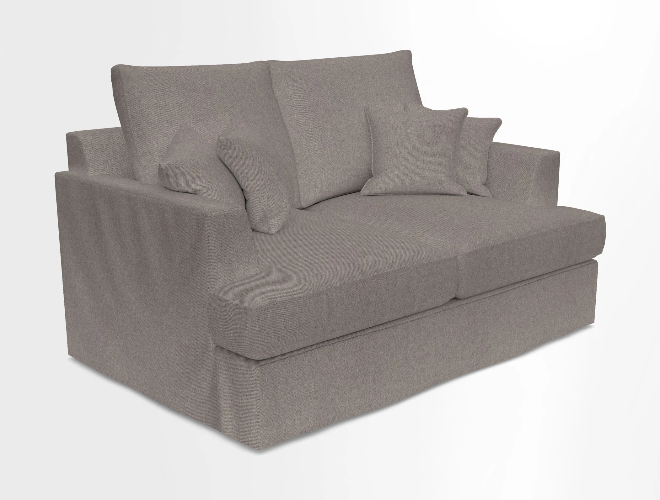 Slingsby 2 Seater Fitted Cover Sofa in Two Tone Plain Biscuit.  Loose cover version available