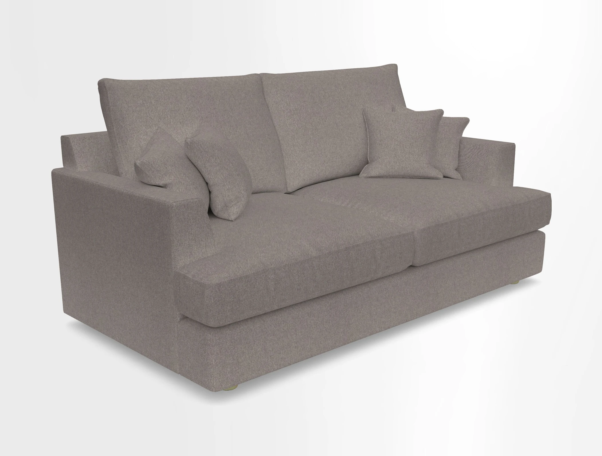 Slingsby 3 Seater Fitted Cover Sofa in Two Tone Plain Biscuit. Loose cover version available