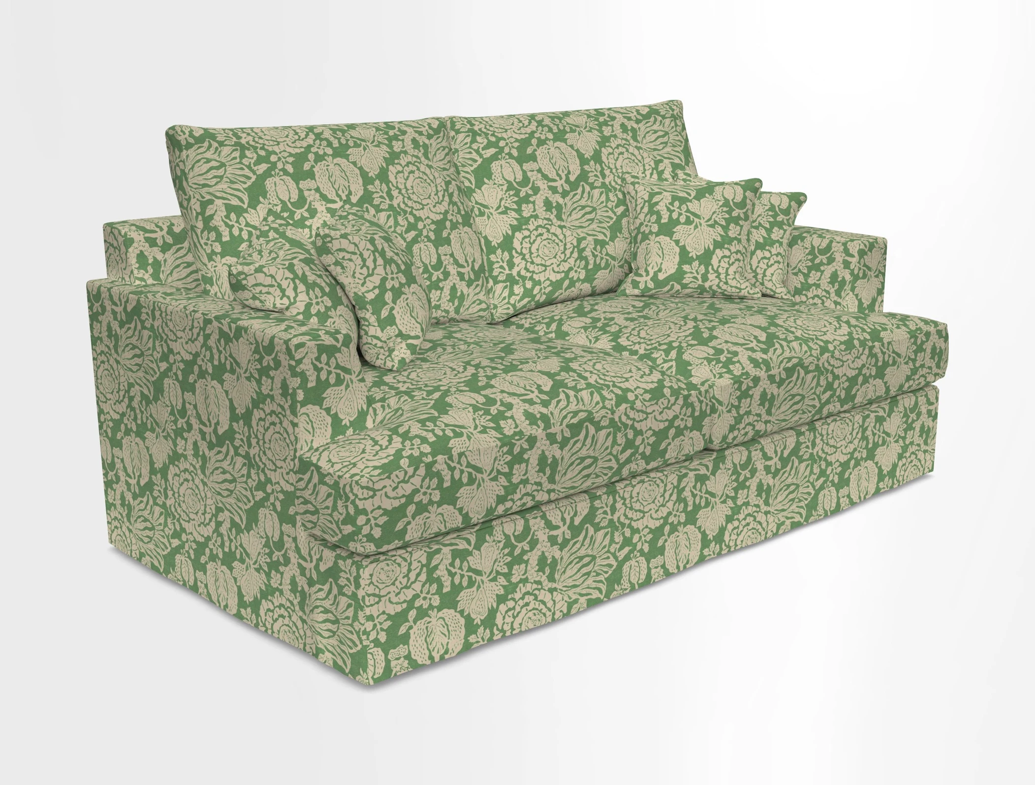 Slingsby 3 Seater Fitted Cover Sofa in Two Tone Plain Biscuit. Loose cover version available