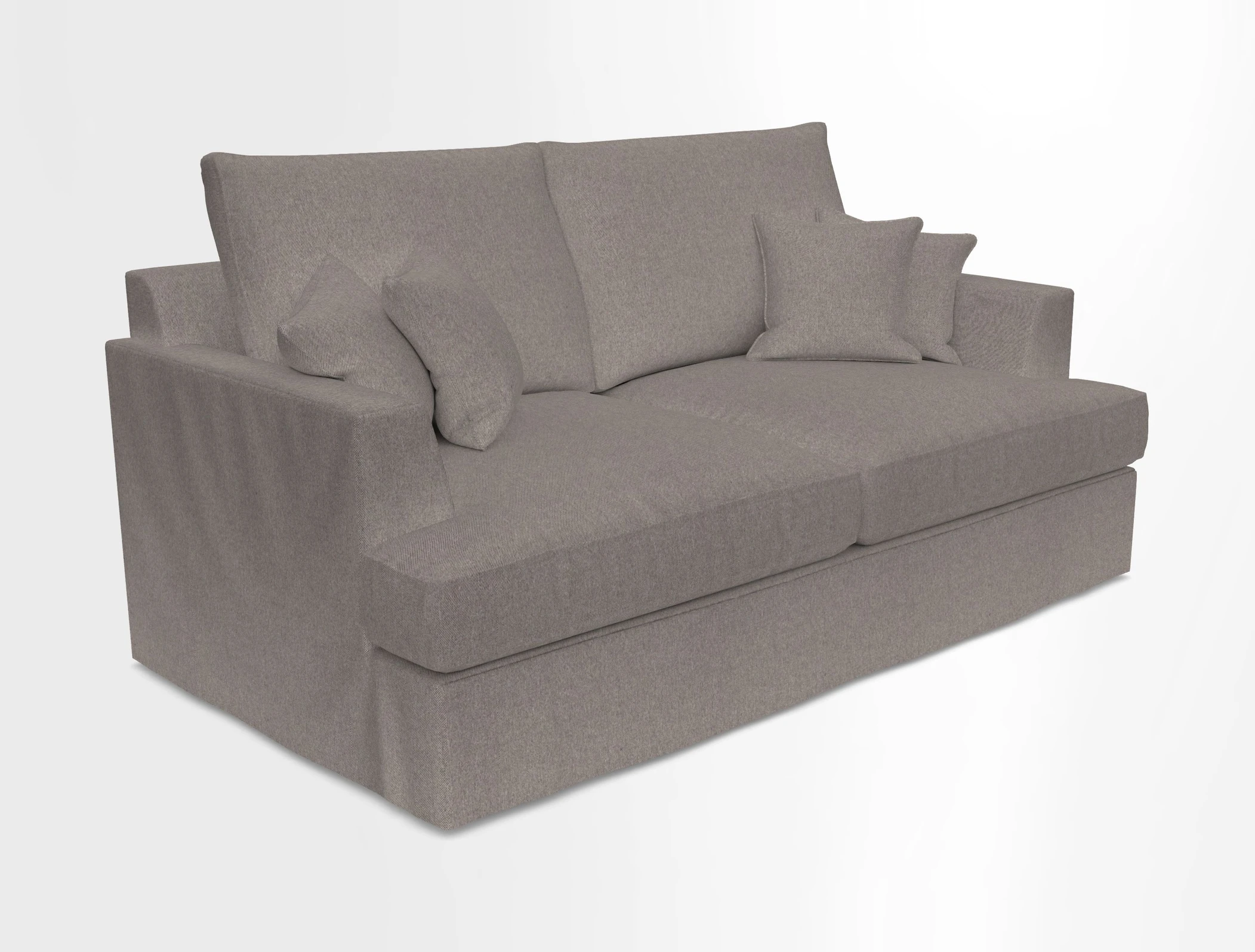 Slingsby 3 Seater Fitted Cover Sofa in Two Tone Plain Biscuit. Loose cover version available