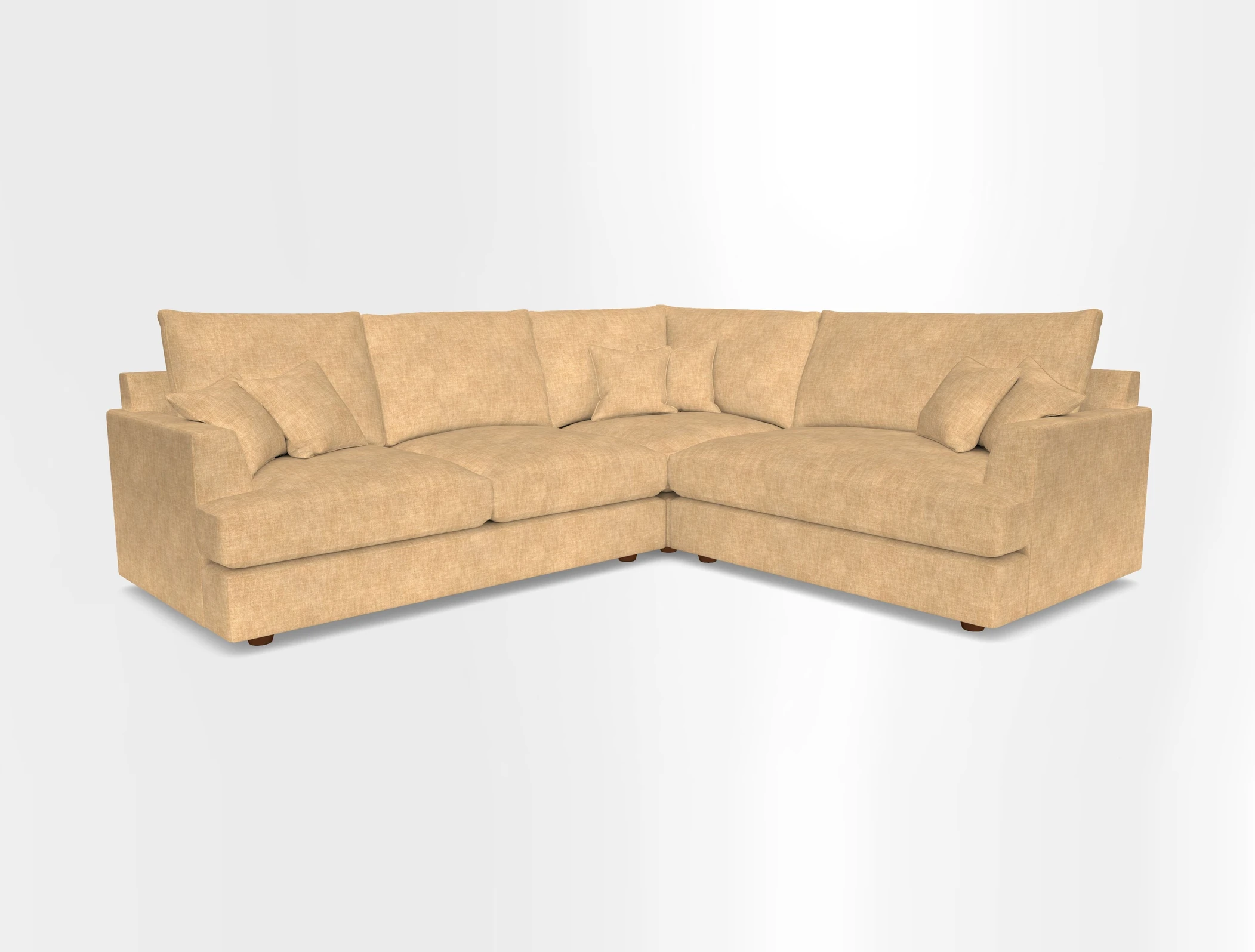 Slingsby Medium Fitted Cover Corner Unit LHF in Two Tone Plain Biscuit.  Loose cover version available