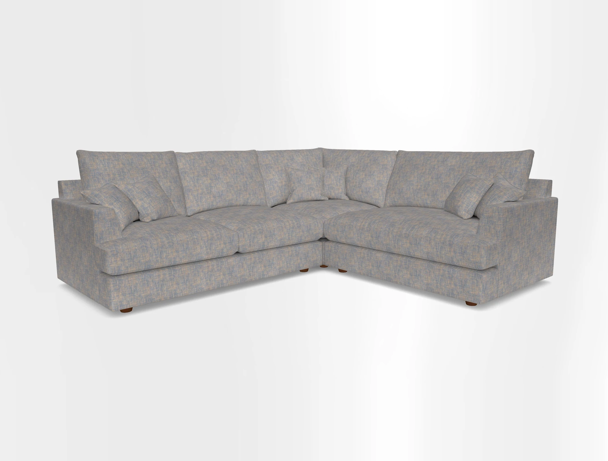 Slingsby Medium Fitted Cover Corner Unit LHF in Two Tone Plain Biscuit.  Loose cover version available