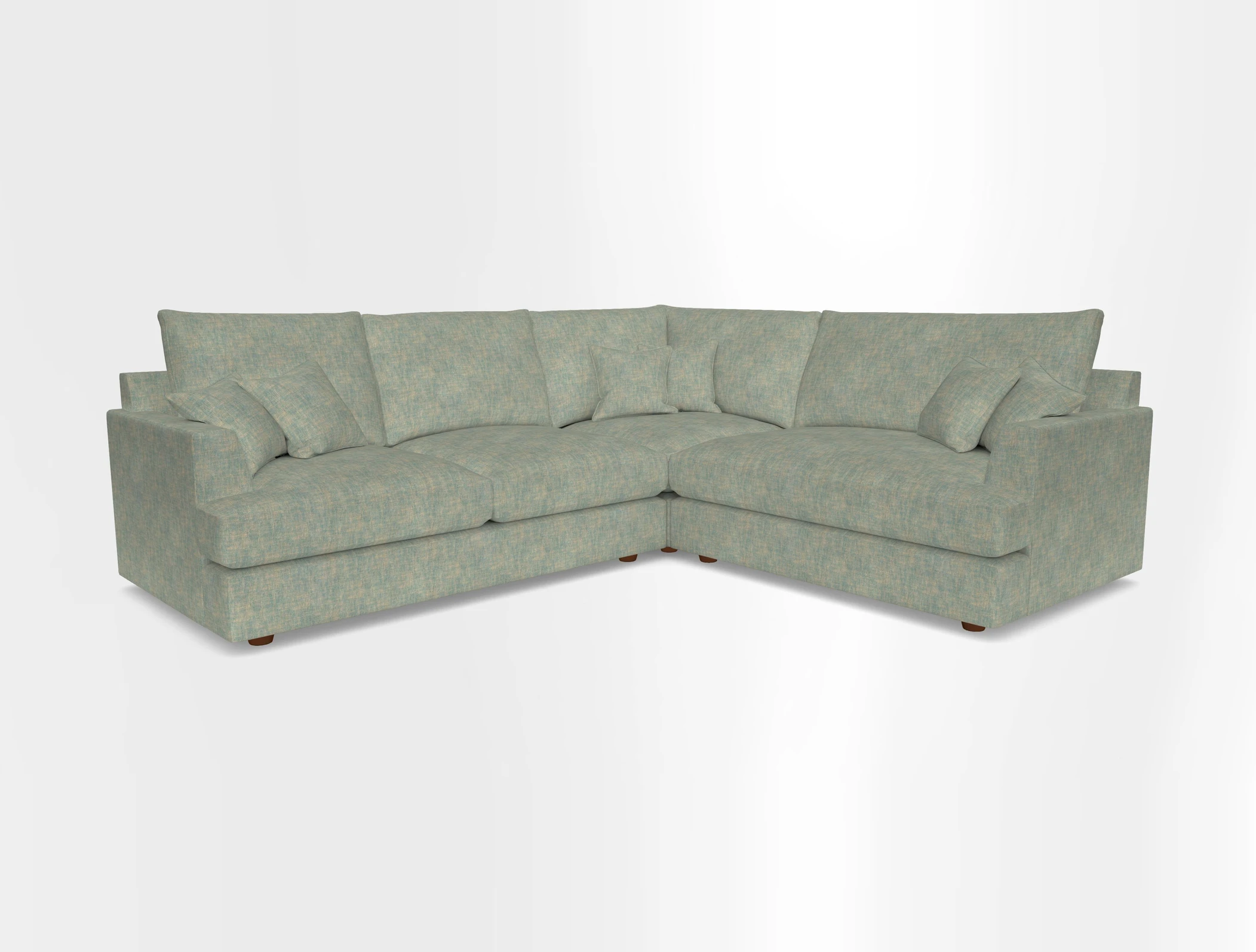 Slingsby Medium Fitted Cover Corner Unit LHF in Two Tone Plain Biscuit.  Loose cover version available