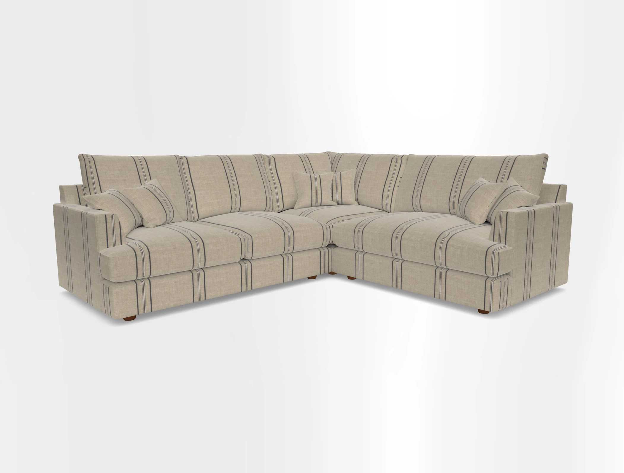 Slingsby Medium Fitted Cover Corner Unit LHF in Two Tone Plain Biscuit.  Loose cover version available