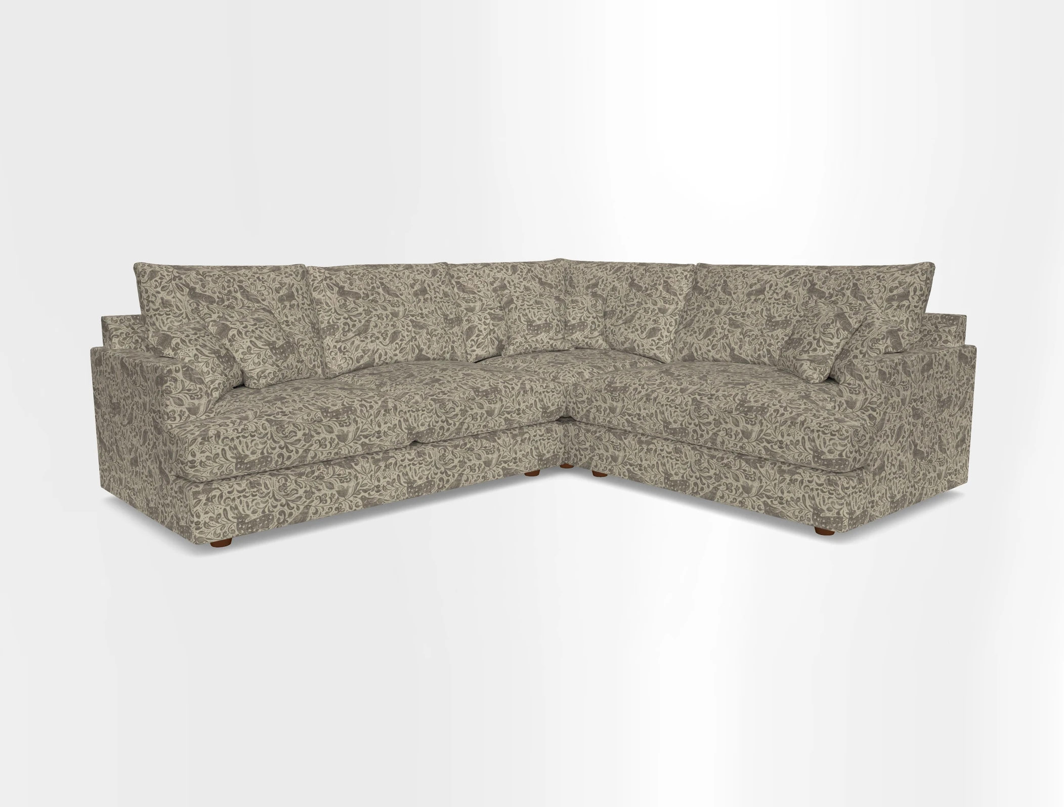 Slingsby Medium Fitted Cover Corner Unit LHF in Two Tone Plain Biscuit.  Loose cover version available