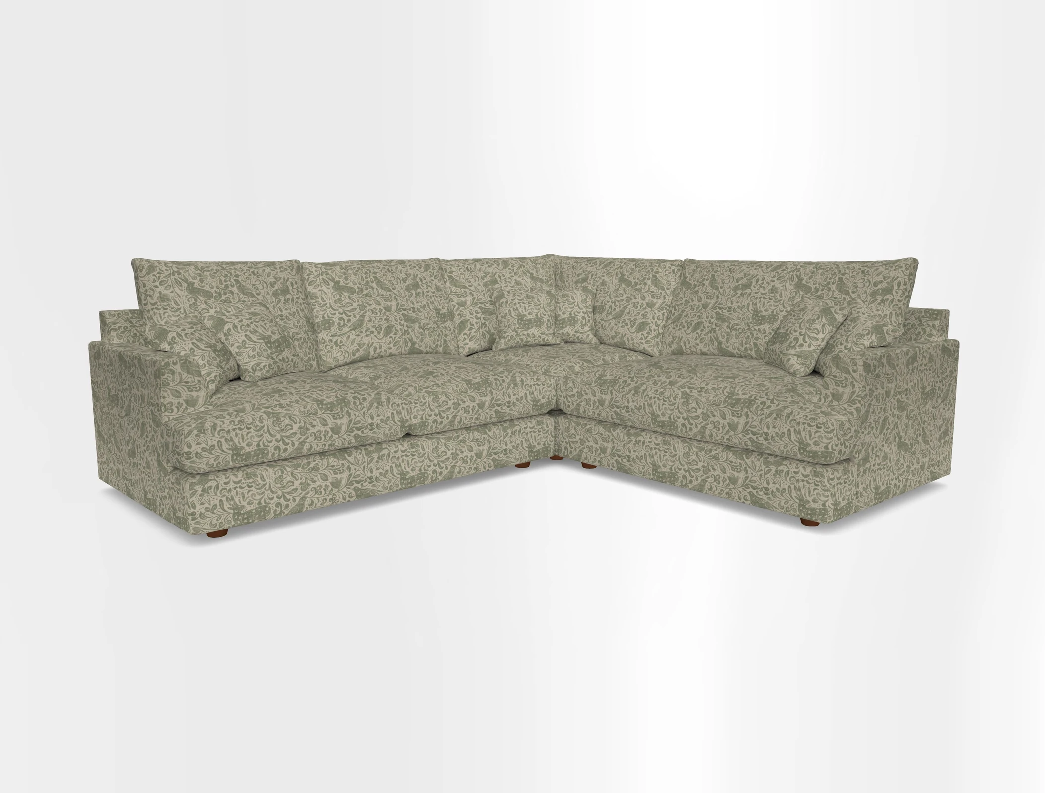 Slingsby Medium Fitted Cover Corner Unit LHF in Two Tone Plain Biscuit.  Loose cover version available