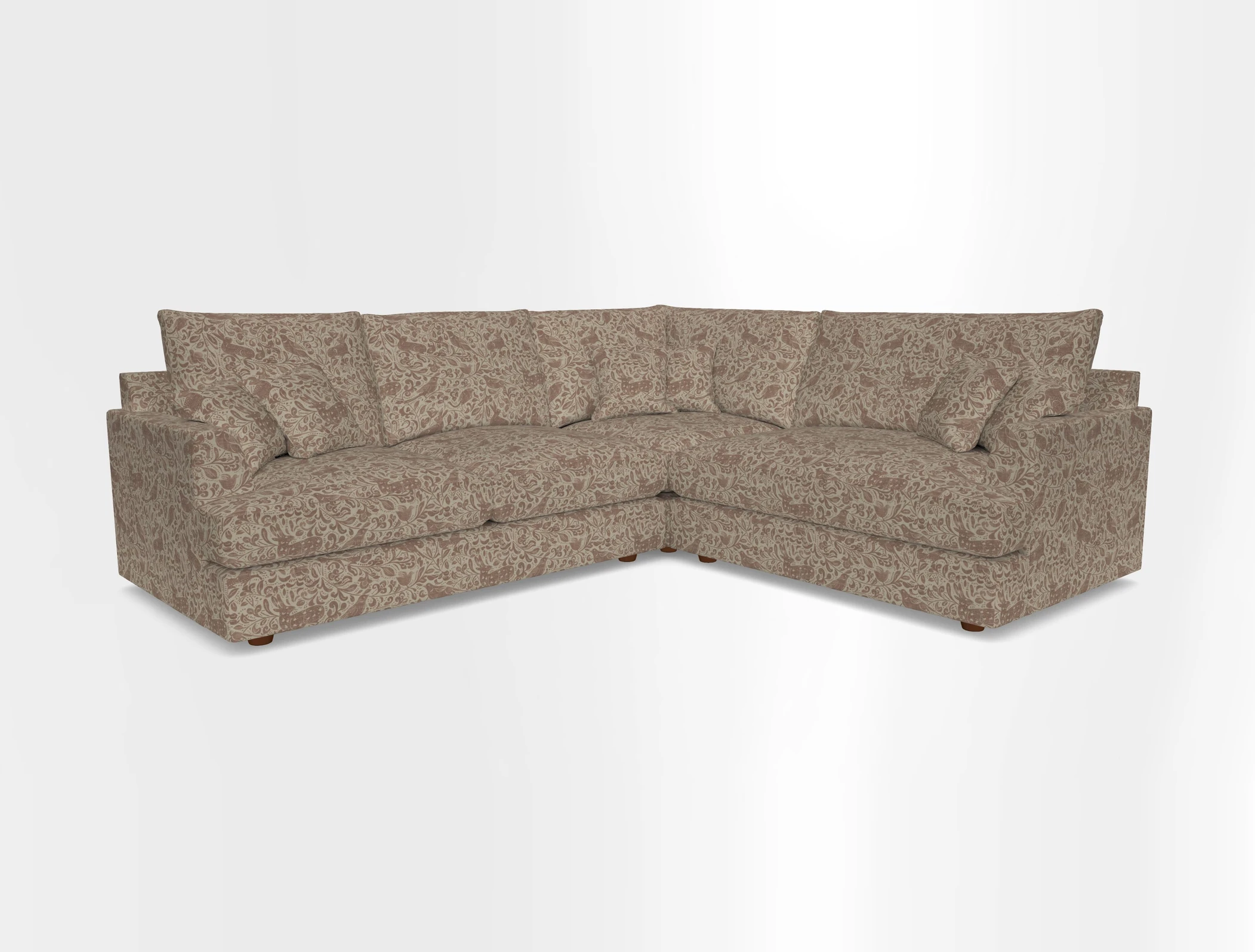 Slingsby Medium Fitted Cover Corner Unit LHF in Two Tone Plain Biscuit.  Loose cover version available