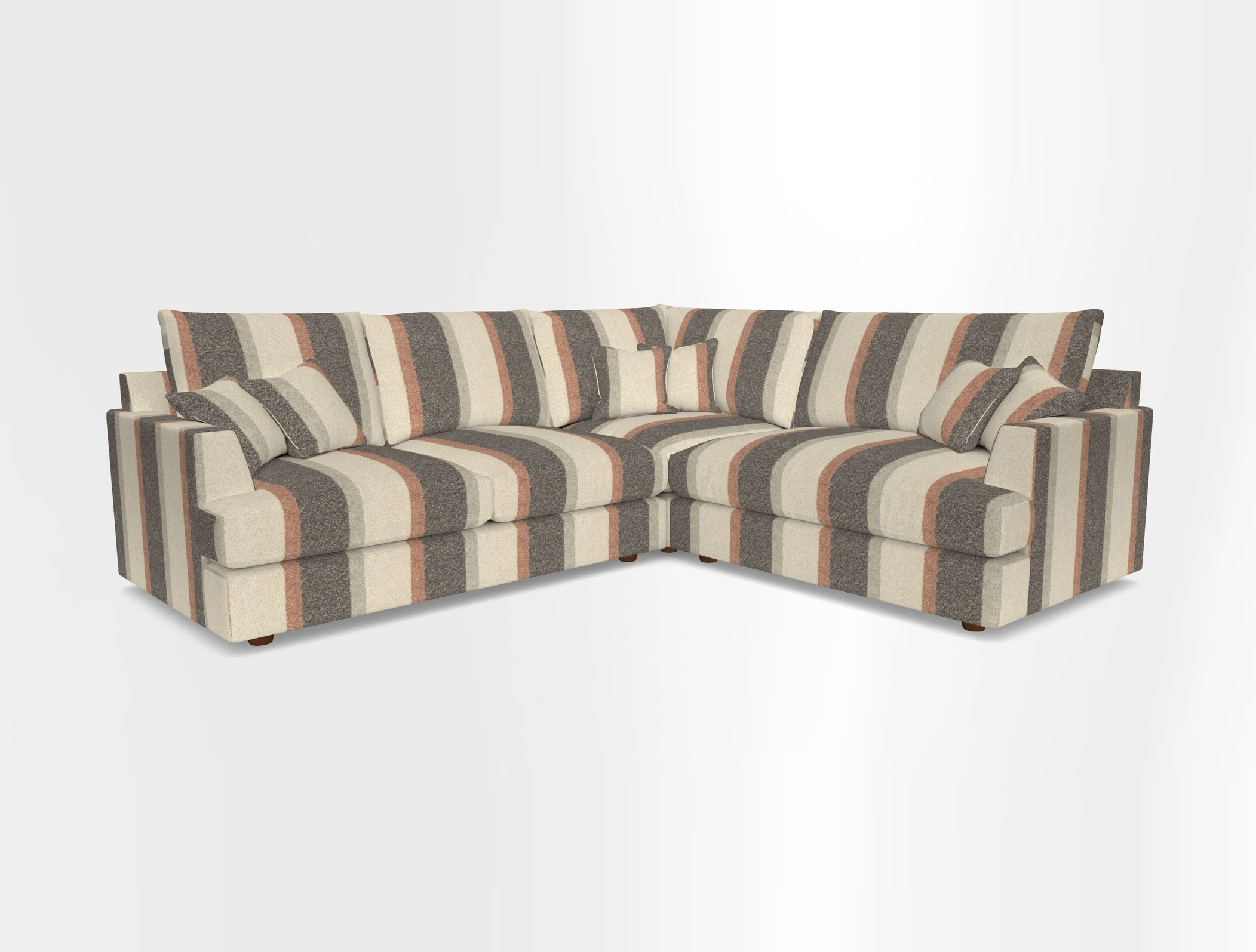 Slingsby Medium Fitted Cover Corner Unit LHF in Two Tone Plain Biscuit.  Loose cover version available