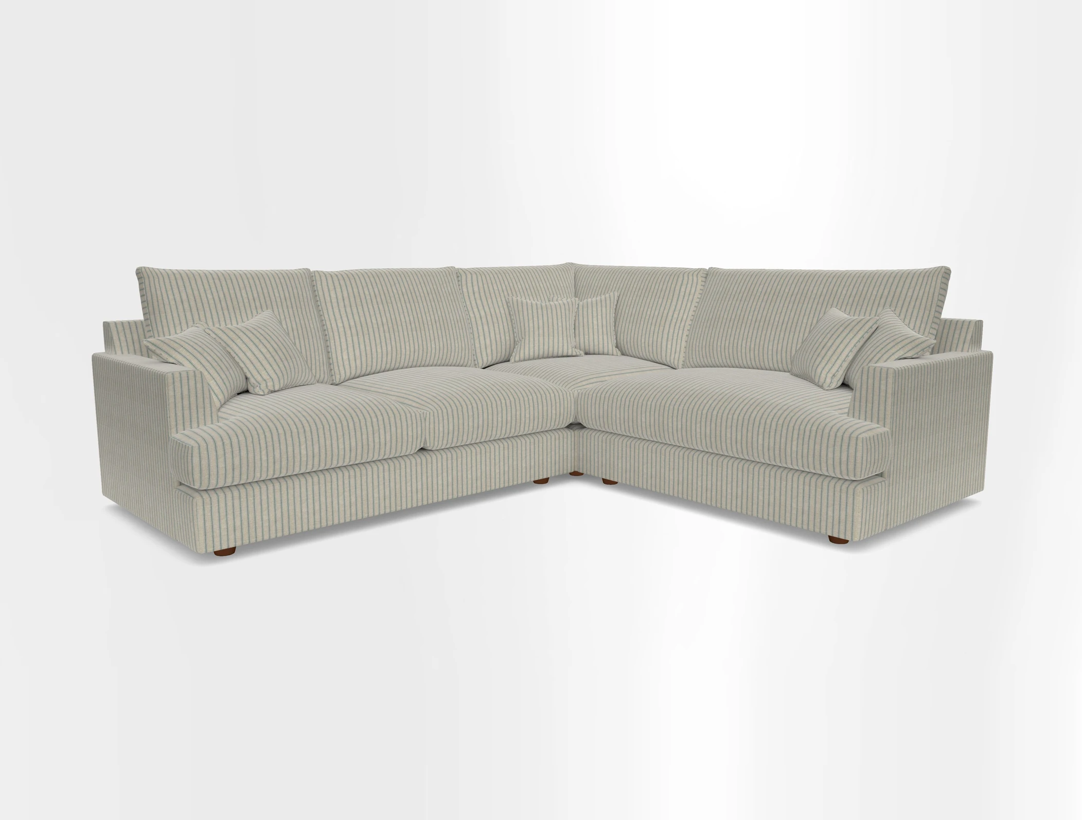 Slingsby Medium Fitted Cover Corner Unit LHF in Two Tone Plain Biscuit.  Loose cover version available