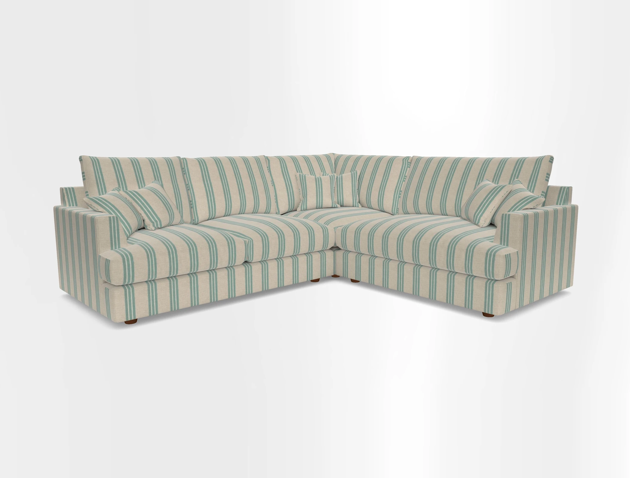 Slingsby Medium Fitted Cover Corner Unit LHF in Two Tone Plain Biscuit.  Loose cover version available