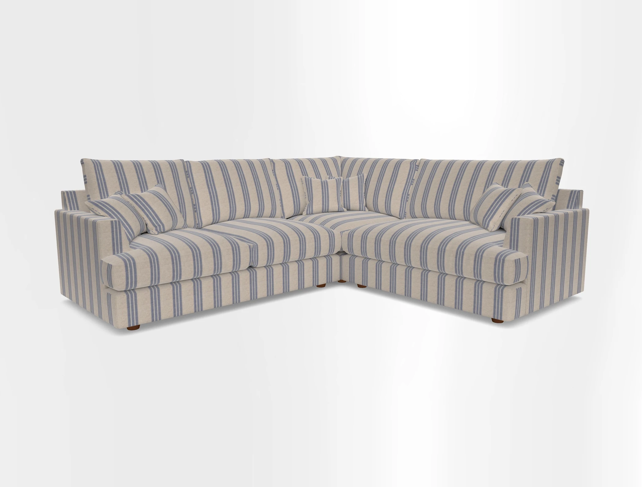 Slingsby Medium Fitted Cover Corner Unit LHF in Two Tone Plain Biscuit.  Loose cover version available