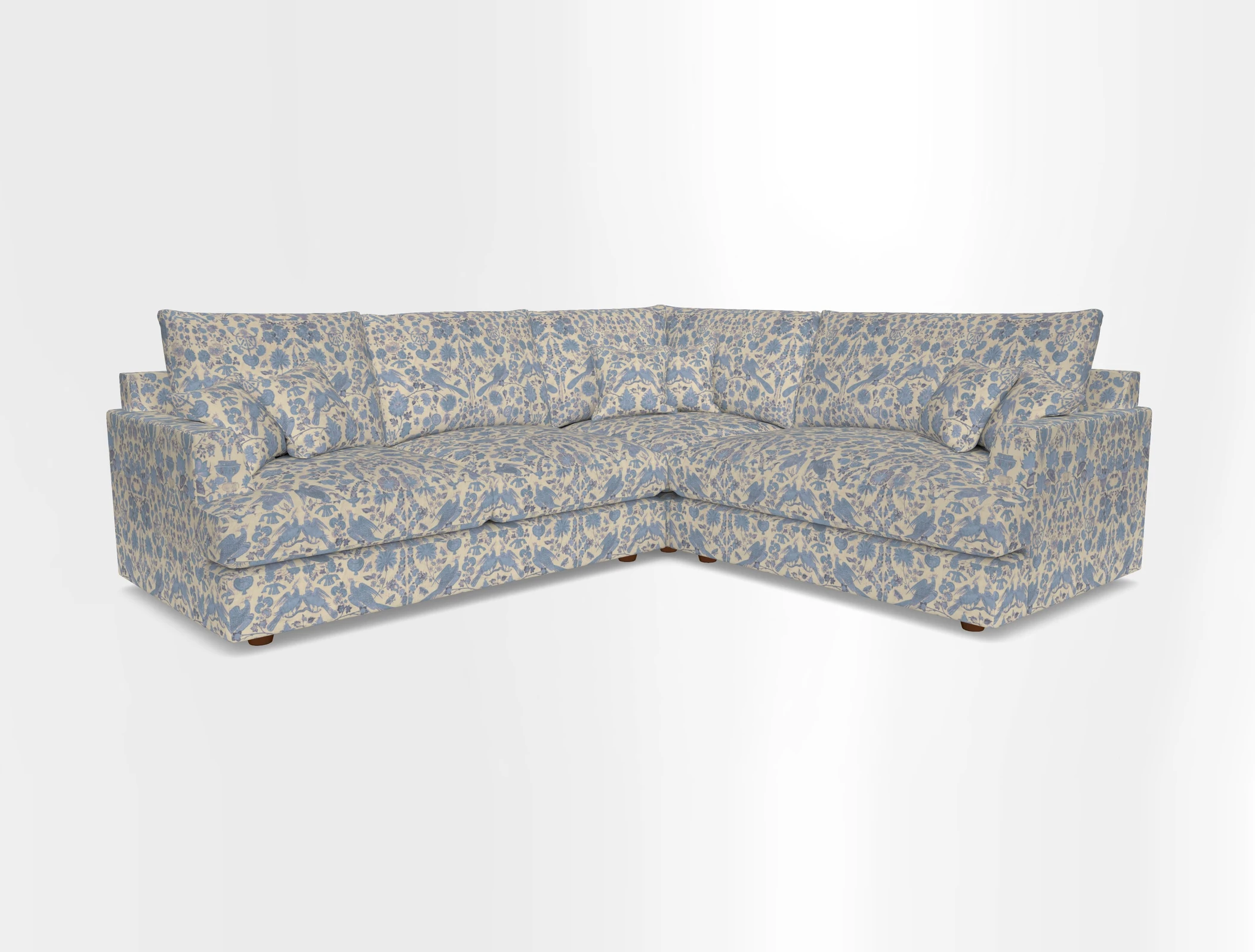 Slingsby Medium Fitted Cover Corner Unit LHF in Two Tone Plain Biscuit.  Loose cover version available