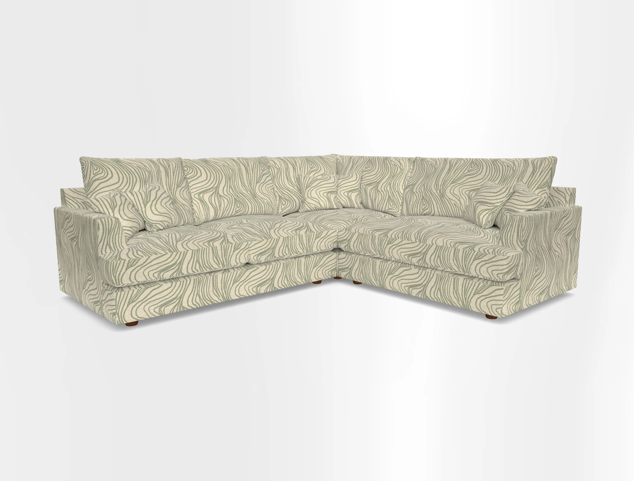 Slingsby Medium Fitted Cover Corner Unit LHF in Two Tone Plain Biscuit.  Loose cover version available