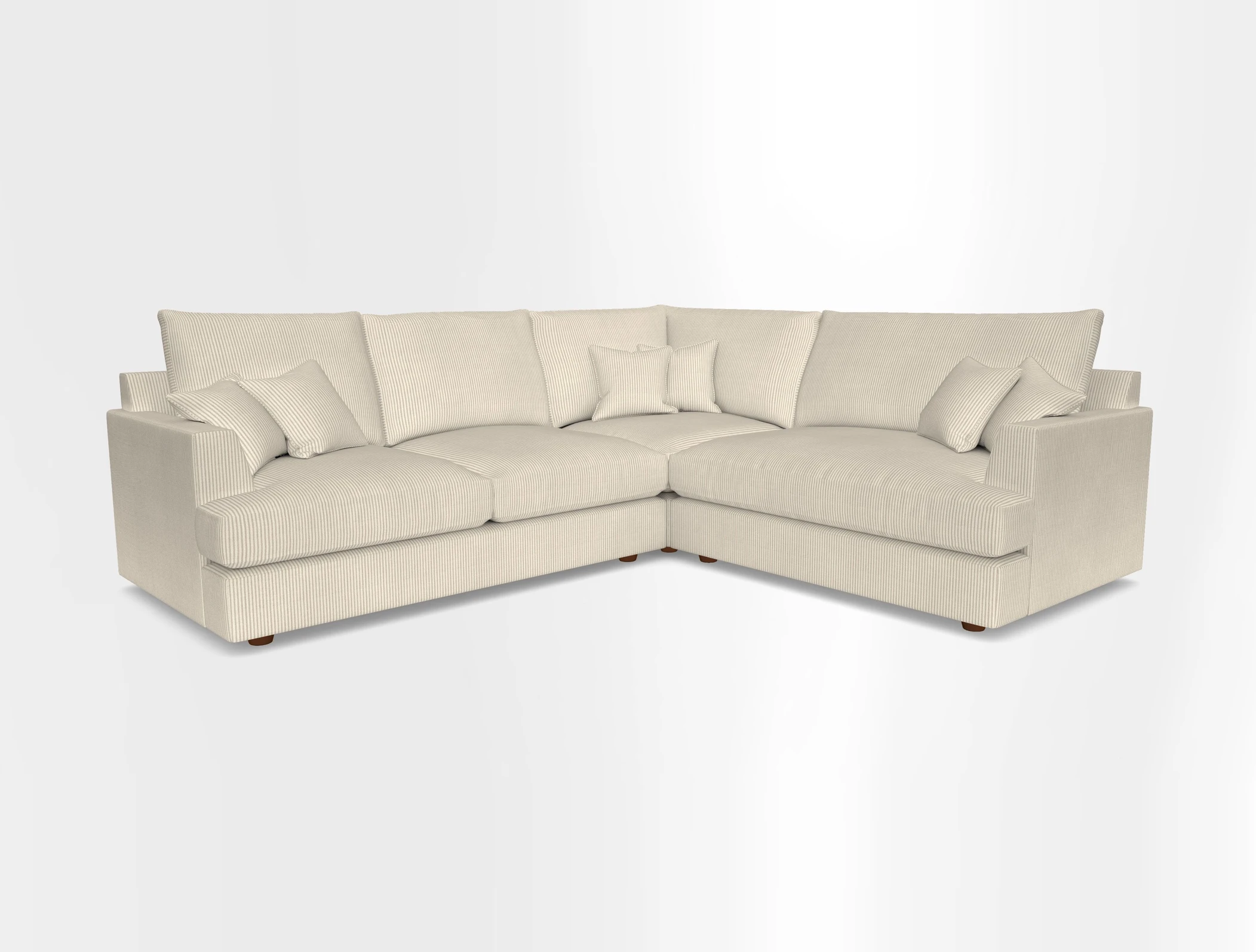 Slingsby Medium Fitted Cover Corner Unit LHF in Two Tone Plain Biscuit.  Loose cover version available